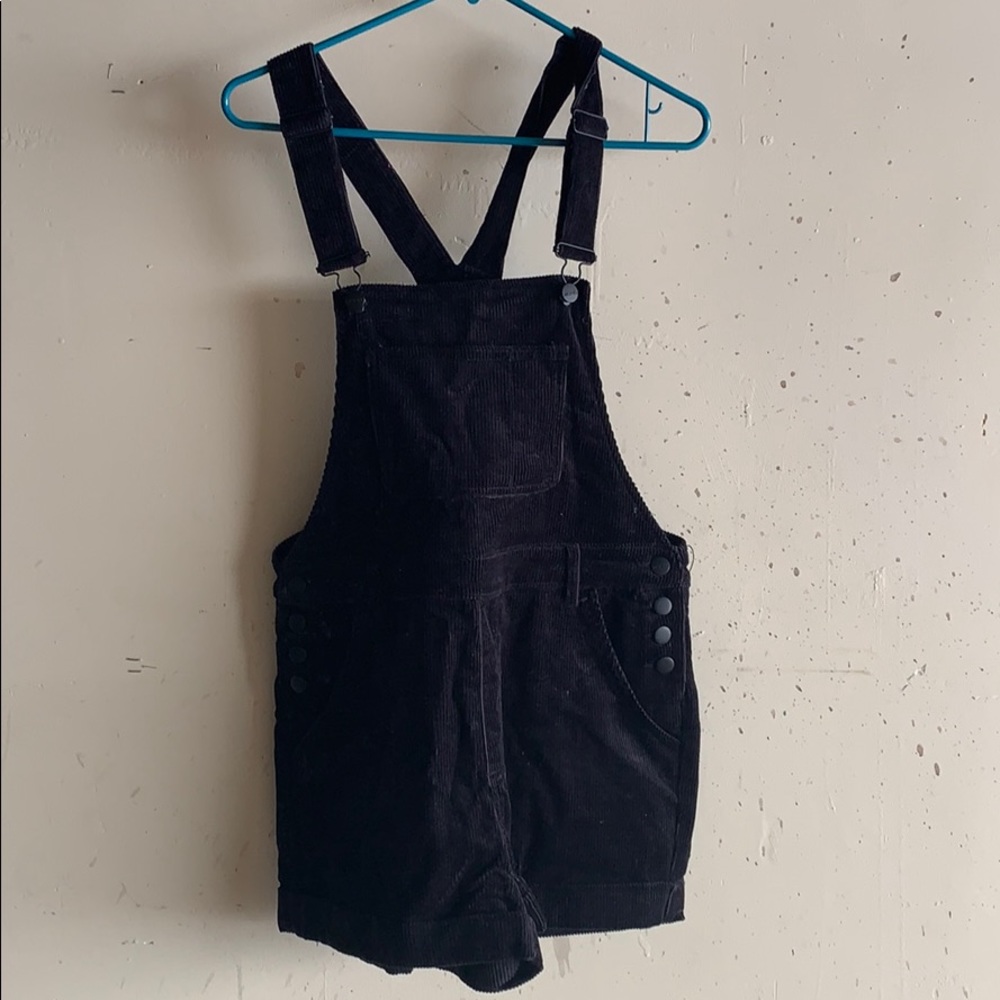 Vintage black short overalls